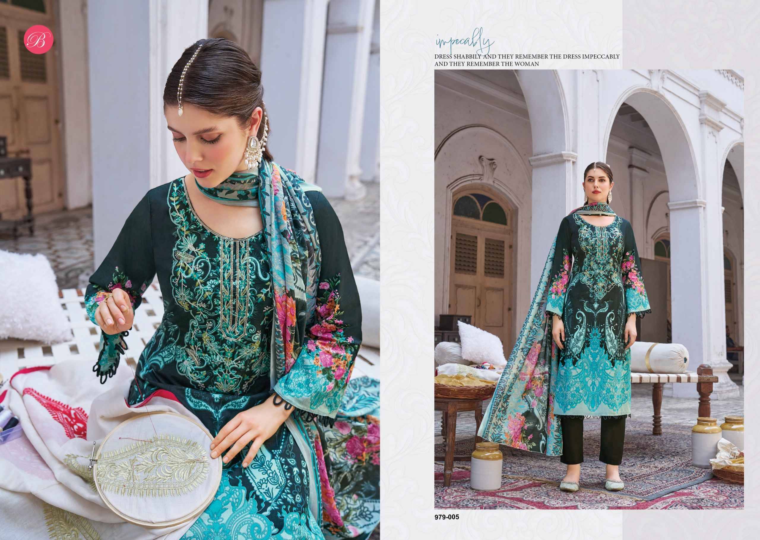 NAIRA VOL-142 By BelliZa DesigNer StuDio Pakistani Stylish Beautiful Colourful Printed & Embroidered Party Wear & Occasional Wear Pure cotton Dresses At Wholesale Price